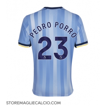 Tottenham Hotspur Pedro Porro #23 Maglia Gara Trasferta Repliche 2024-25